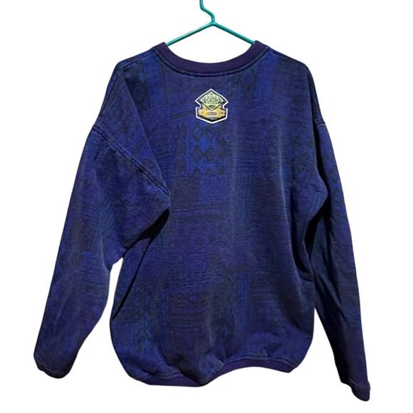 Vintage SPOT SPORT European Beach Blue Pullover XL Sweater Surf Skate USA 90's - Picture 2 of 9